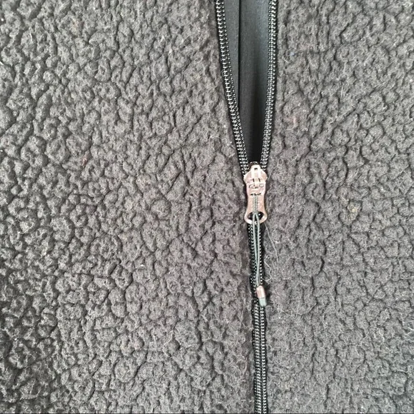 CALIA black Sherpa textured zip up coat - Picture 3 of 9